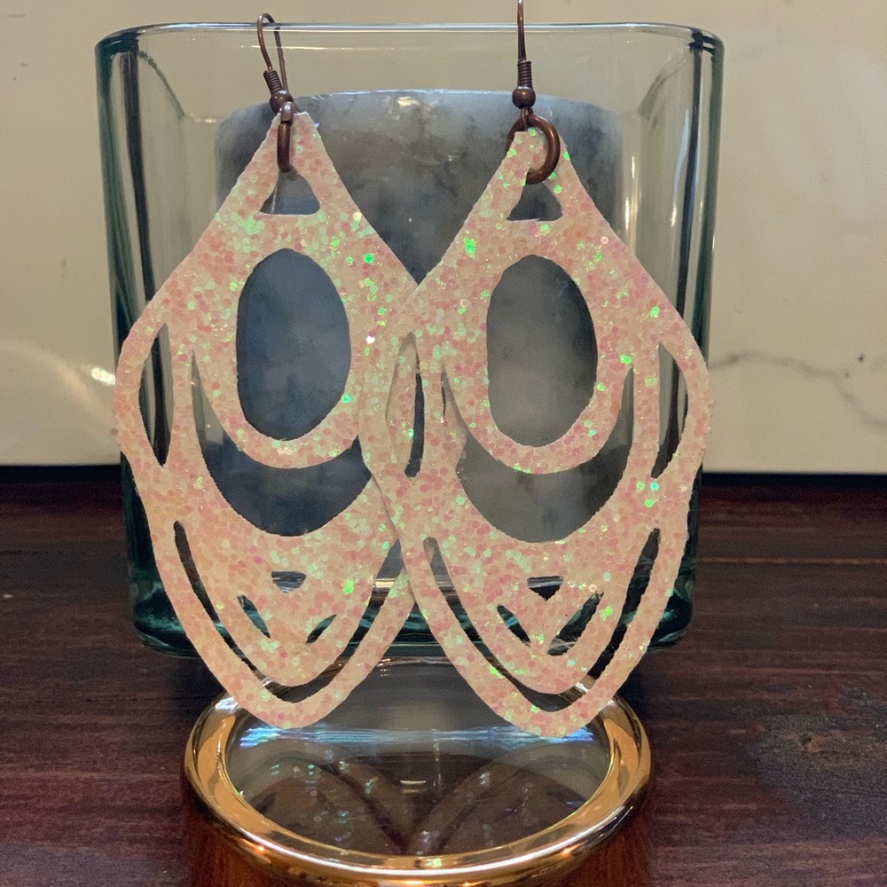 Faux leather earrings